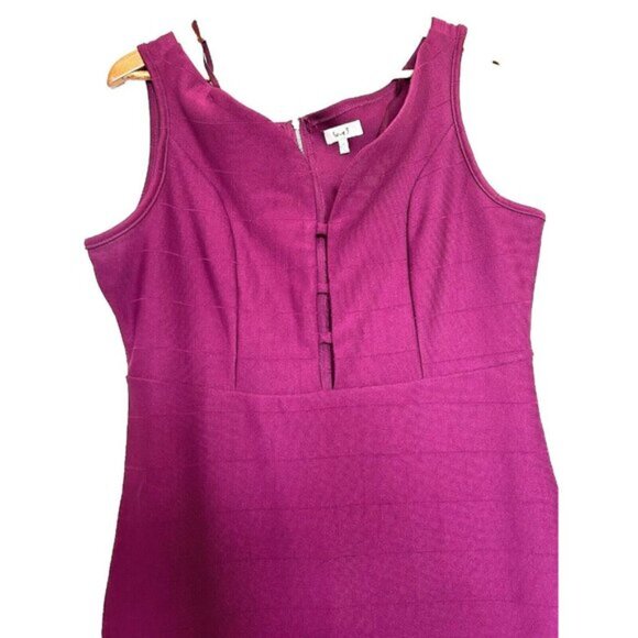 Love J Women’s Sleeveless Open Front Bodycon Long Midi Dress Light Purple Size2X - Picture 2 of 11